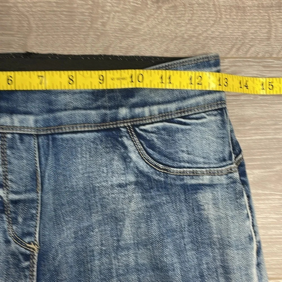 Coco + Carmen OMG Pull On Skinny Ankle Crossover Fringe Hem Jeans S - Picture 9 of 16